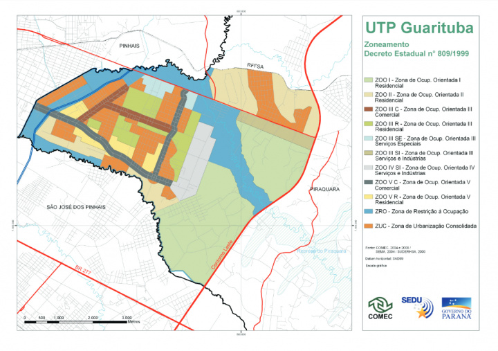 UTP Guarituba - zoneamento Decreto Estadual n 809/1999