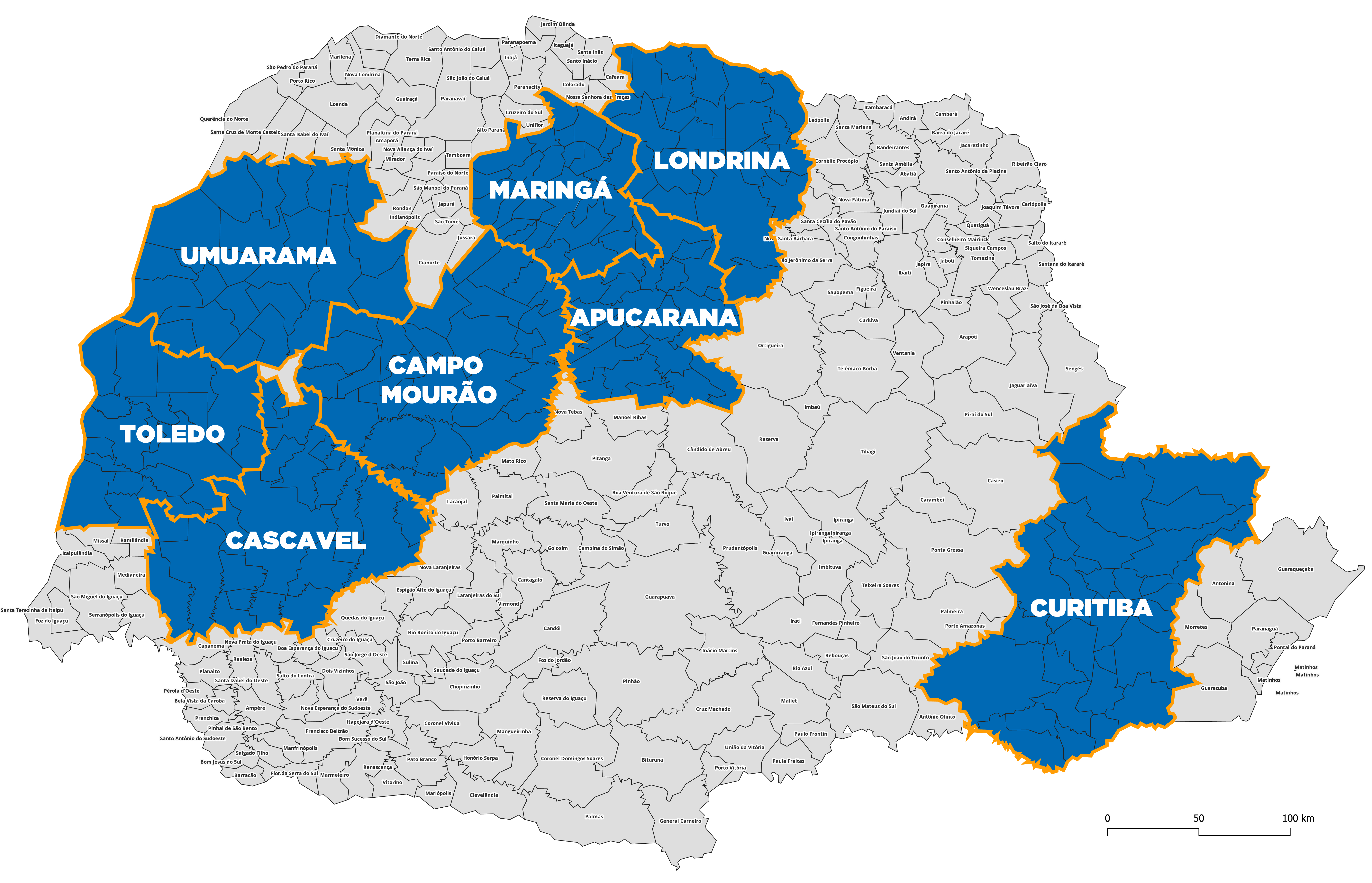 Regiões Metropolitanas do Paraná