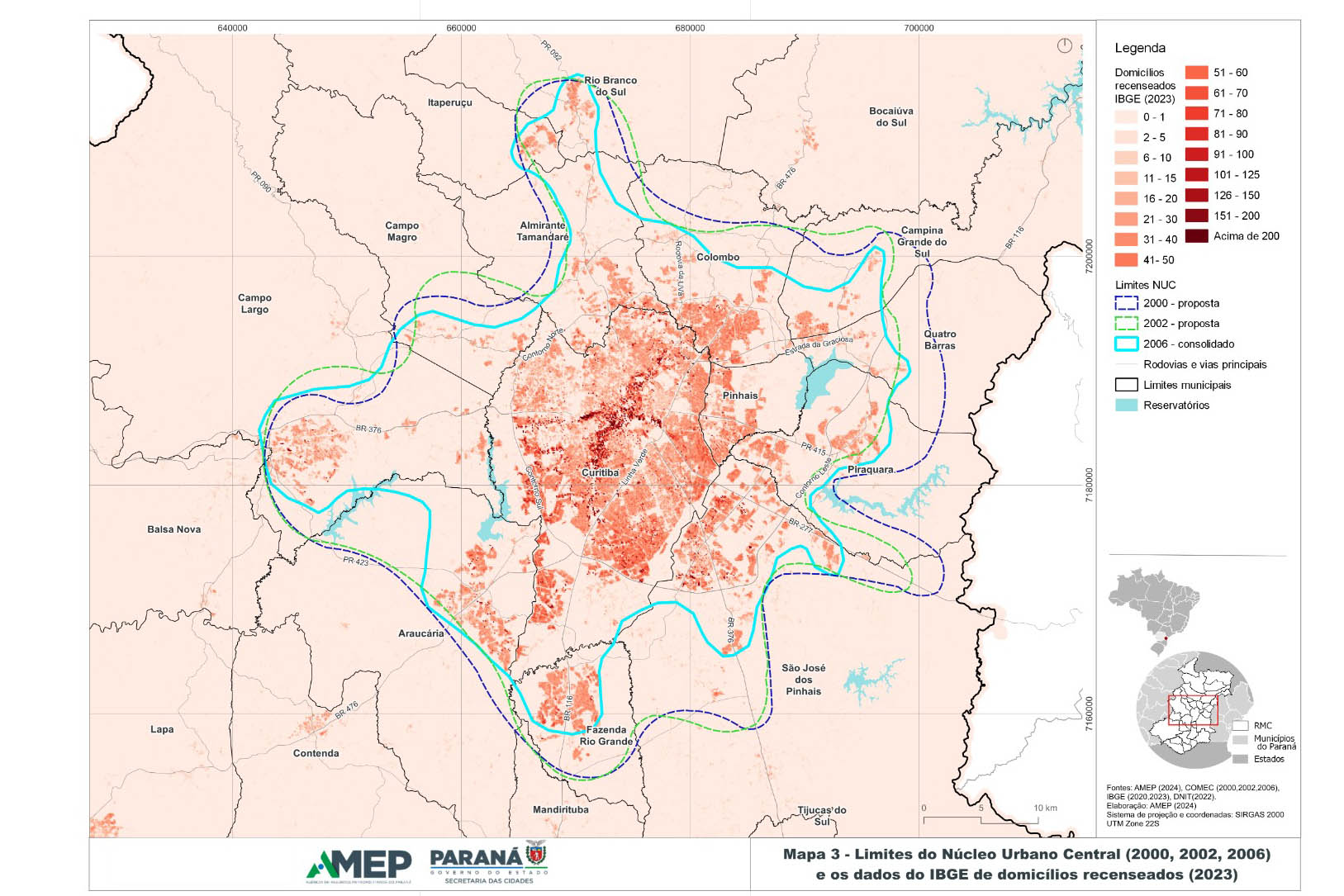 Nesses dois mapas estão os comparativos da Amep com os dados da Copel