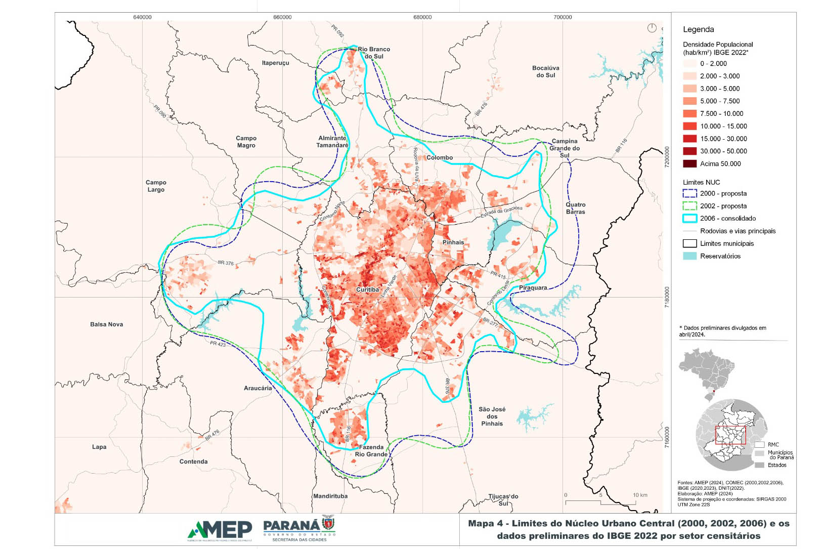 Nesses dois mapas estão os comparativos da Amep com os dados da Copel