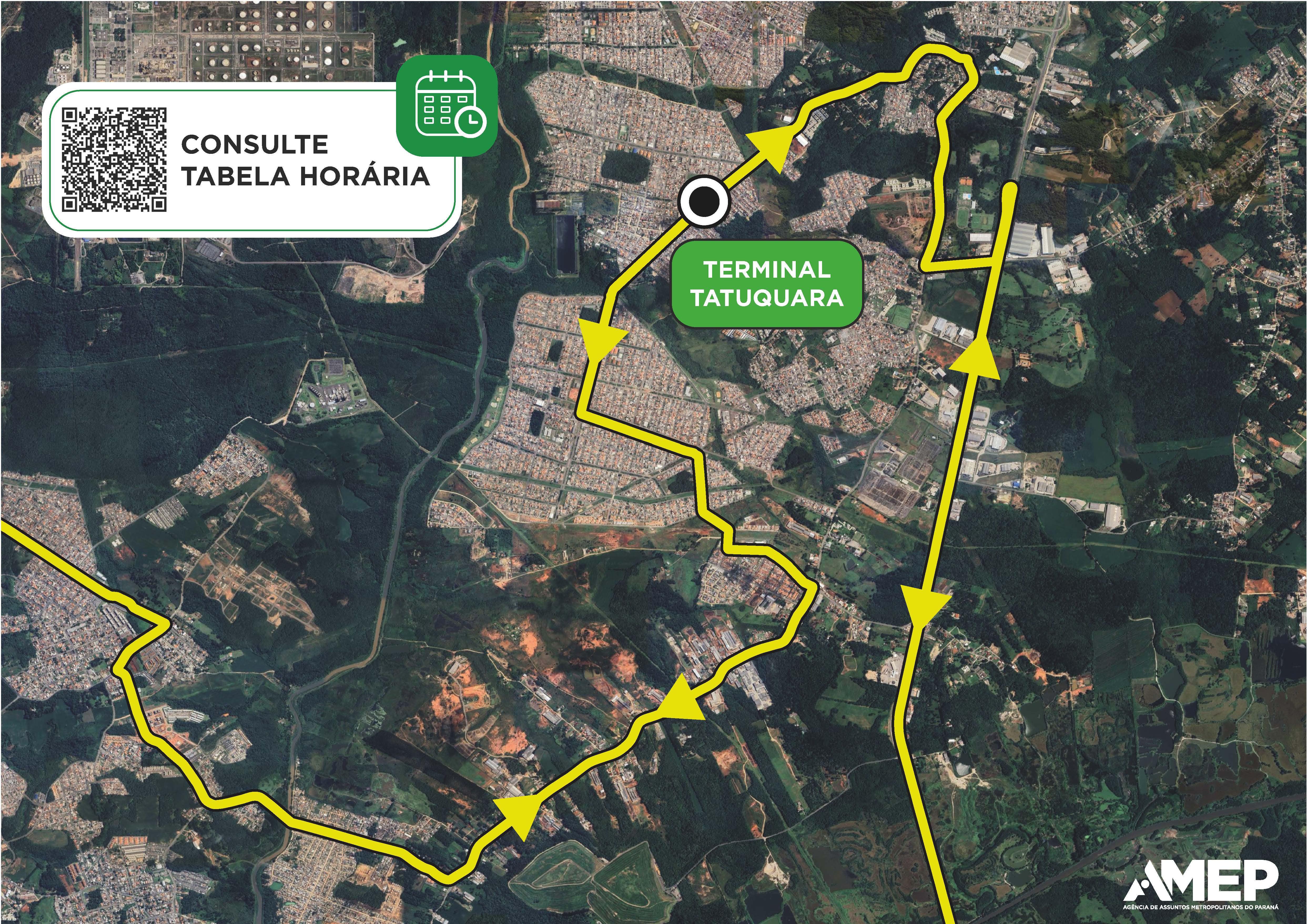 Linha metropolitana Araucária/Fazenda Rio Grande fará integração no Terminal Tatuquara