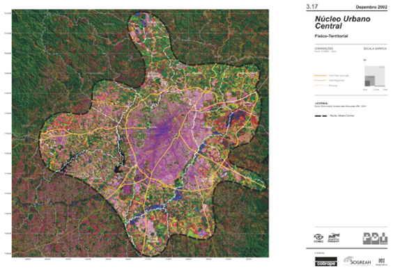 Núcleo Urbano Central da Região Metropolitana de Curitiba, 2002.