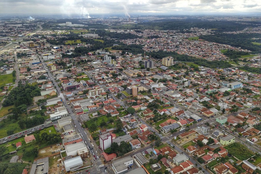 Foto aérea de Curitiba