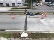 Foto da obra na Av. das Américas em São José dos Pinhais