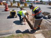 Foto da obra na Av. das Américas em São José dos Pinhais