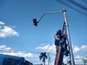 Foto da obra na Av. das Américas em São José dos Pinhais