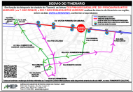 Linhas metropolitanas terão alteração de itinerário devido obras do Complexo Tarumã