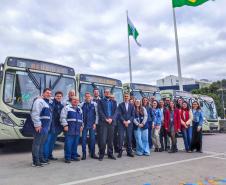 Região Metropolitana de Curitiba recebe 100 ônibus para renovação da frota do transporte coletivo