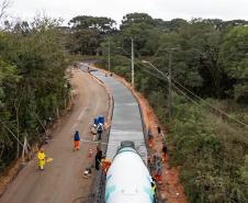 Obra da nova ligação entre Mandirituba e São José dos Pinhais entra na concretagem