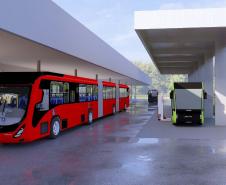 Começam as obras da garagem do Bonde Urbano Digital no Terminal de Piraquara