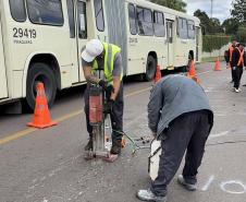 Obras de implantação do trilho digital do BUD na RMC avançam e estão na reta final