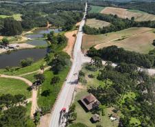 Pavimentação em concreto entre Mandirituba e São José dos Pinhais bate 50% de execução