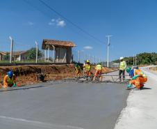 Pavimentação em concreto entre Mandirituba e São José dos Pinhais bate 50% de execução