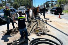 Obras de implantação do trilho digital do BUD na RMC avançam e estão na reta final