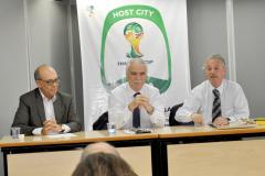 Em reunião da Câmara Temática do Turismo, da Secretaria Estadual para Assuntos da Copa, realizada no dia 20 de novembro no auditório da secretaria de Estado do Desenvolvimento Urbano, o secretário Jackson Pitombo (Turismo), assumiu a presidência da Câmara Temática, tendo como vice-presidente a presidente do Instituto Municipal do Turismo, Juliana Vosnika. 