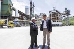 Governador Beto Richa na inauguração da fábrica de cimentos Supremo Secil, junto com Gonçalo Salazar Leite, CEO da empresa, Pedro Queiroz Pereira, presidente do conselho da Secil 
