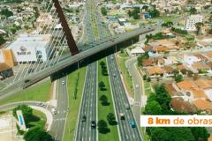A maquete mostra como ficará a Av das Torres sem os postes de rede elértica.Foto: Divulgação Copel 