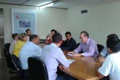 Reunião realizada na Comec, no dia 13 de abril, com lideranças comunitárias, vereador e Viação Sul (empresa que atende o município).