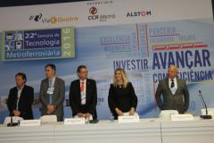 A vice-governadora Cida Borghetti participou da abertura da 22ª Semana de Tecnologia Metroferroviária, em São Paulo. 