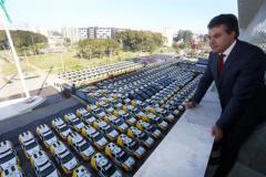 O governador Beto Richa entregou mais 466 novas viaturas para as polícias Militar, Civil e Científica do Paraná