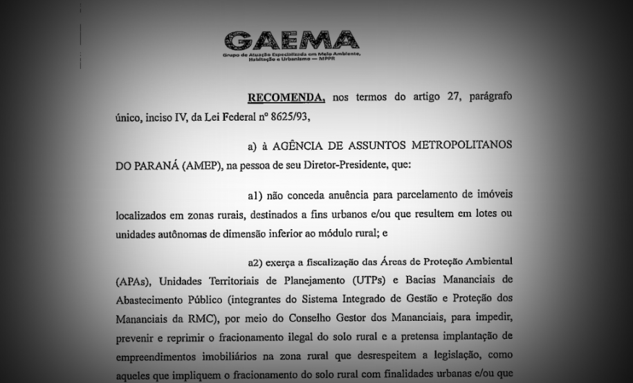 MP reforça atuação da Amep na anuência de parcelamento do solo
