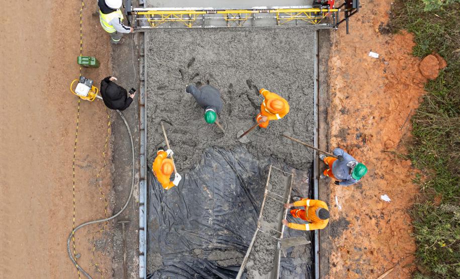 Obra da nova ligação entre Mandirituba e São José dos Pinhais entra na concretagem