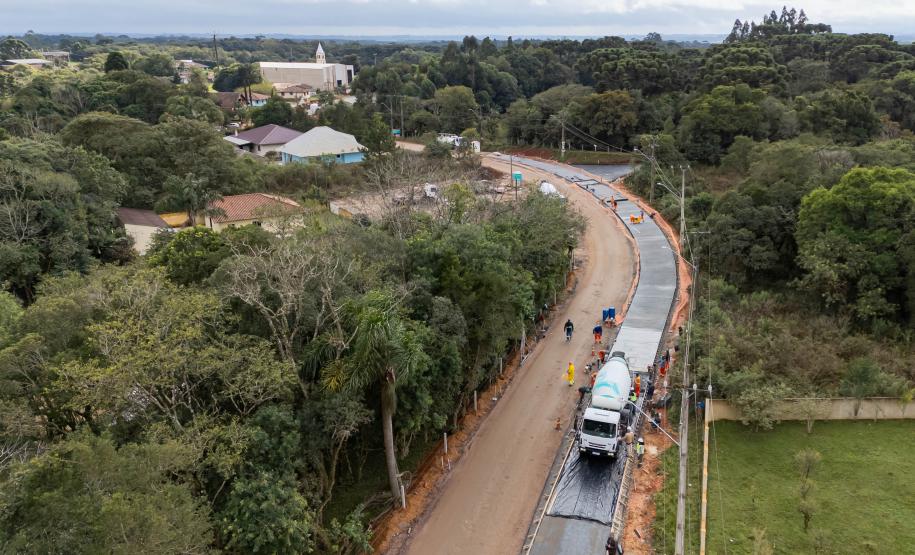 Obra da nova ligação entre Mandirituba e São José dos Pinhais entra na concretagem