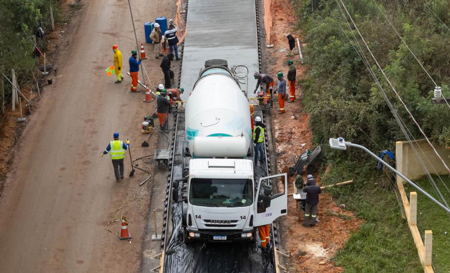 Obra da nova ligação entre Mandirituba e São José dos Pinhais entra na concretagem
