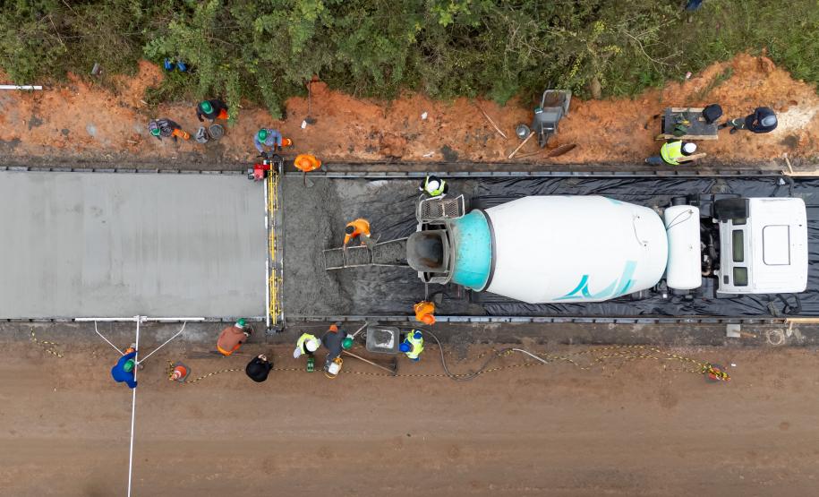 Obra da nova ligação entre Mandirituba e São José dos Pinhais entra na concretagem