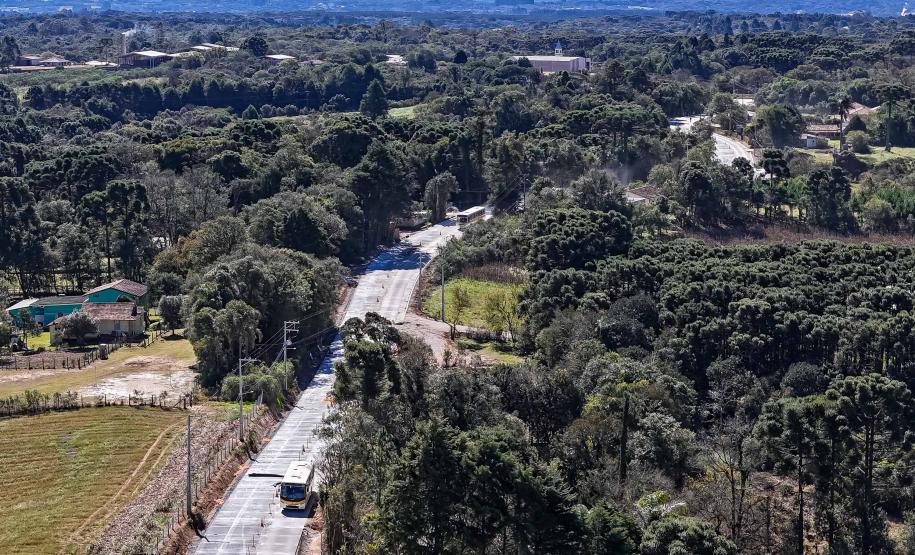 Pavimentação entre Mandirituba e São José dos Pinhais chega a 25% de conclusão