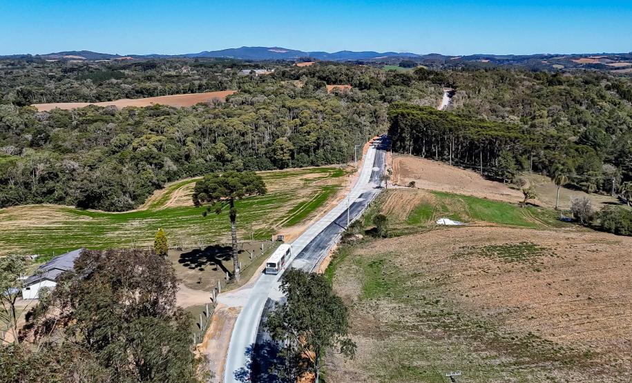 Pavimentação entre Mandirituba e São José dos Pinhais chega a 25% de conclusão