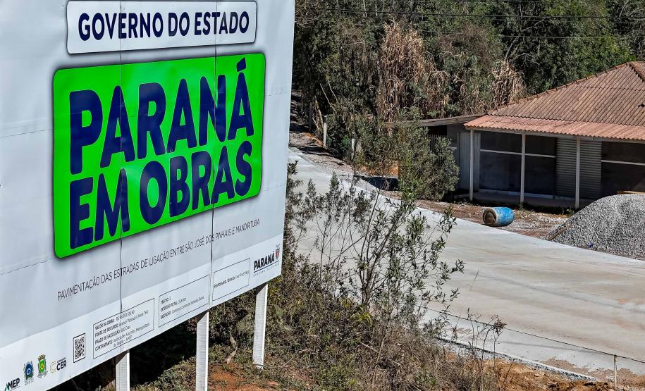 Pavimentação entre Mandirituba e São José dos Pinhais chega a 25% de conclusão