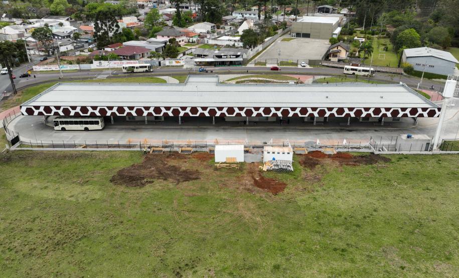 Começam as obras da garagem do Bonde Urbano Digital no Terminal de Piraquara