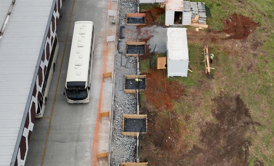 Começam as obras da garagem do Bonde Urbano Digital no Terminal de Piraquara
