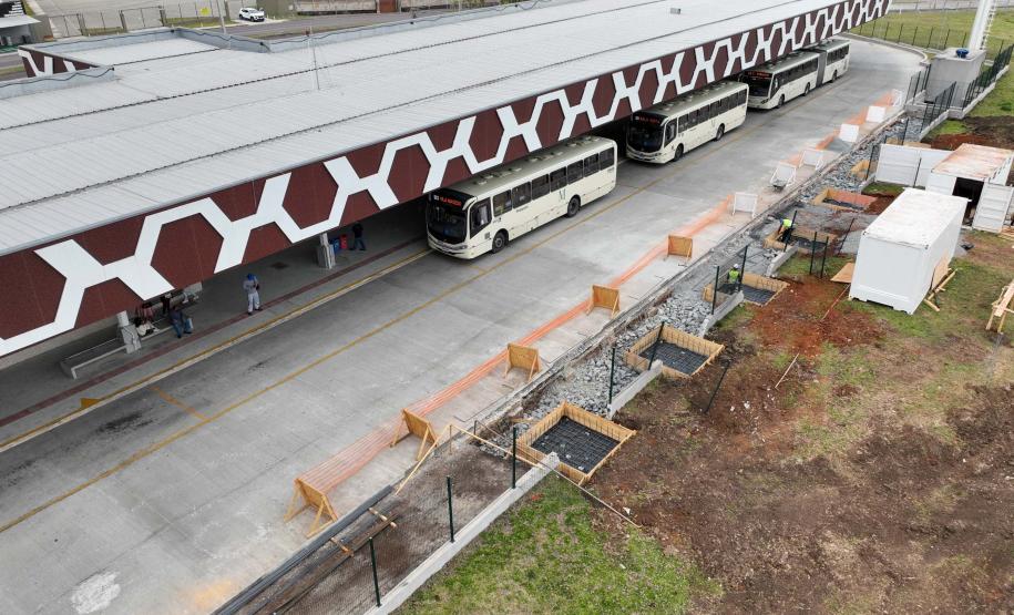Começam as obras da garagem do Bonde Urbano Digital no Terminal de Piraquara