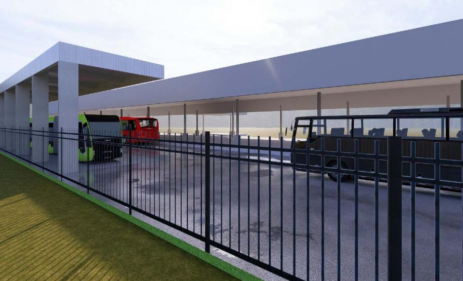 Começam as obras da garagem do Bonde Urbano Digital no Terminal de Piraquara