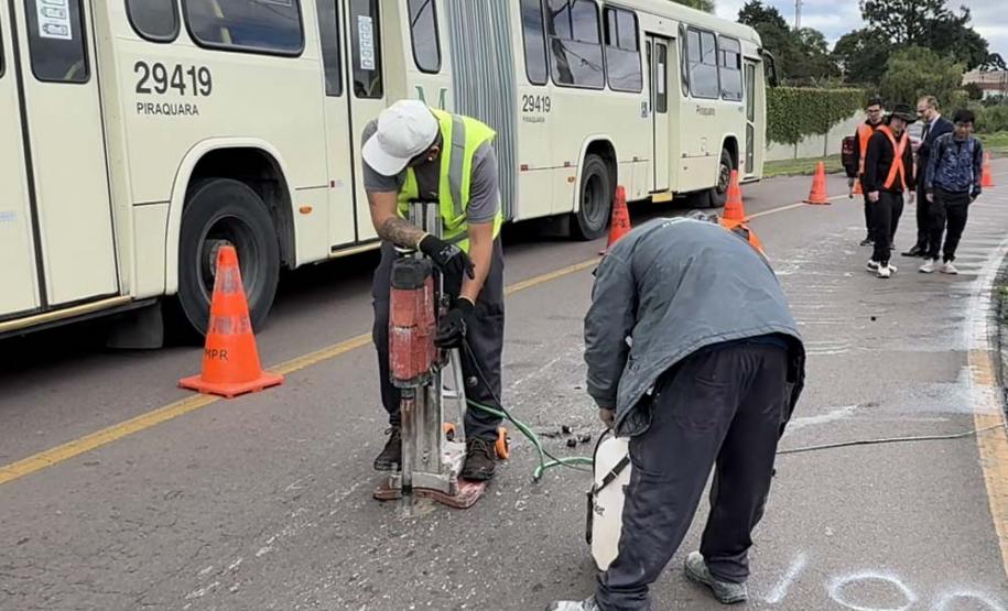 Obras de implantação do trilho digital do BUD na RMC avançam e estão na reta final