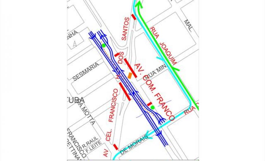 Av. das Torres tem desvio para obras em adutoras A avenida Comendador Franco (Avenida das Torres) tem um novo desvio, a partir do dia 17 de setembro, para obras da Sanepar
