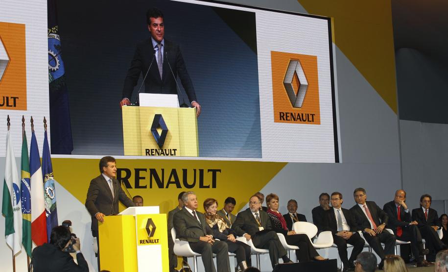 O governador Beto Richa participou no dia 20 de março da solenidade de inauguração da nova unidade da fábrica da Renault, em São José dos Pinhais, na Região Metropolitana de Curitiba (RMC).