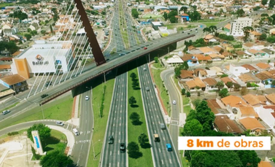 Copel vai retirar as torres da Av. Comendador Franco, em Curitiba A maquete mostra como ficará a Av das Torres sem os postes de rede elértica.Foto: Divulgação Copel