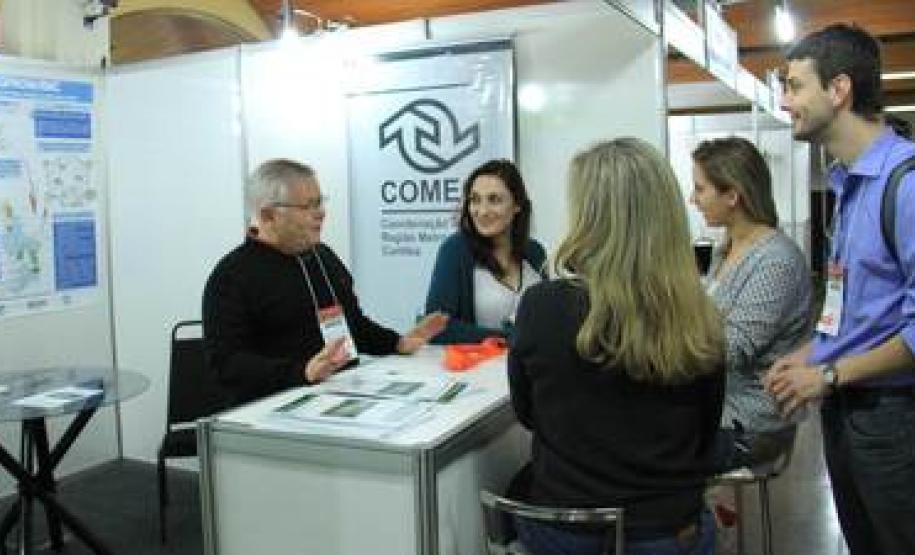 O estande da Comec mostrou projetos ambientais do controle de cheias e também o Sistema Integrado de Gestão e Proteção aos Mananciais da Região Metropolitana de Curitiba.