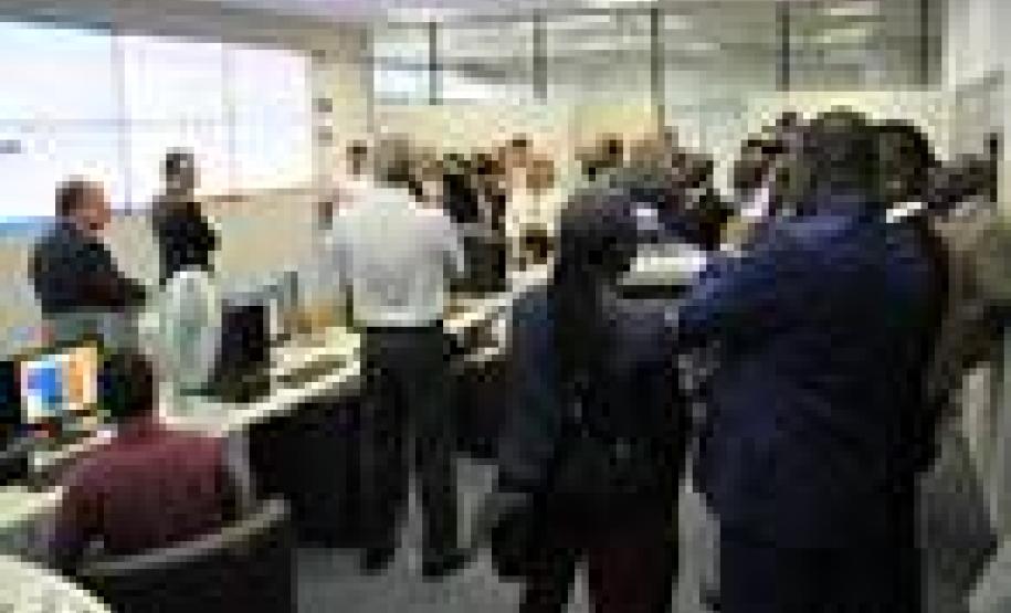 Comitiva visitou o CCO da Comec.